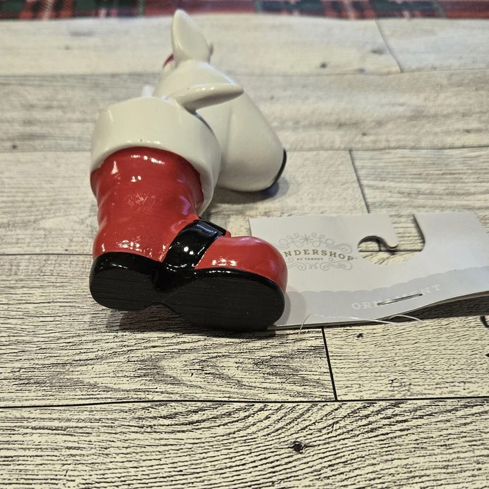 2024 Target Bullseye Bull Terrier Santa Boot Christmas Tree Ornament Wondershop